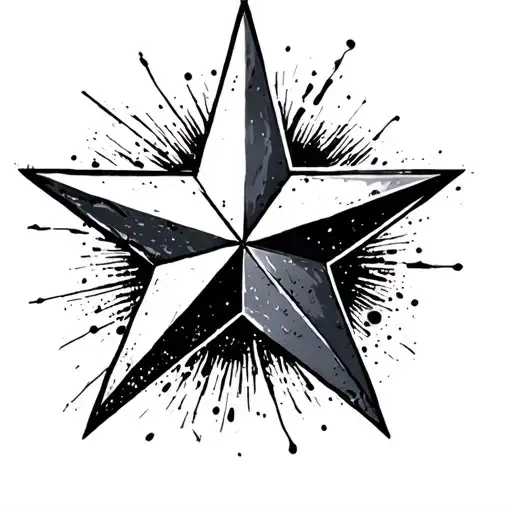 Nautical Star With Thumbprint