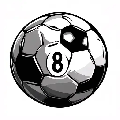 Soccer With Number 8 Ball
