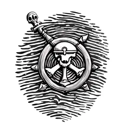 Nautical Tattoo With Thumbprint