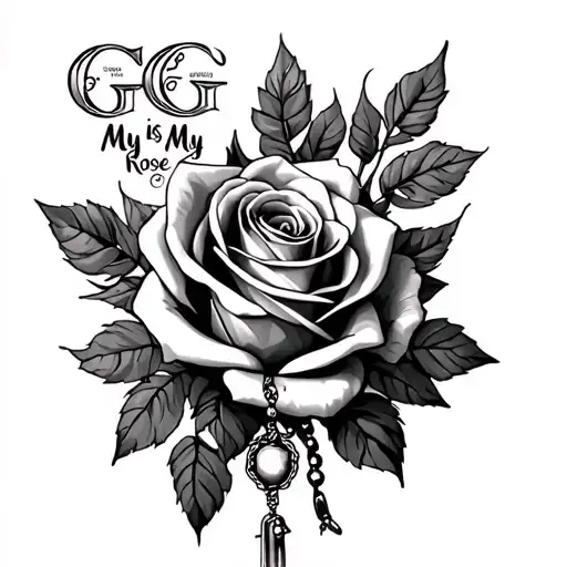 In A Worl Full Of Thorns My Gg Is My Rose With Roses And A Rosary