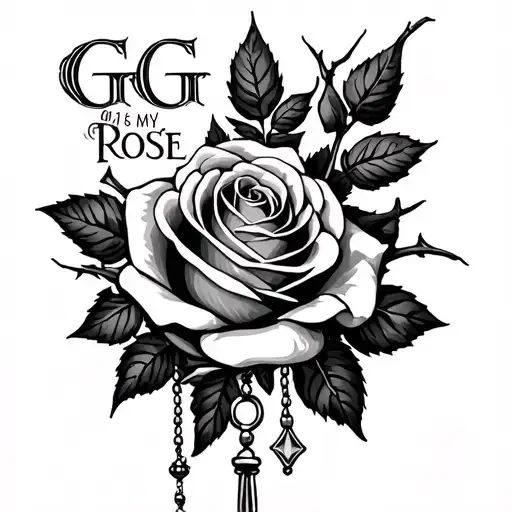 In A Worl Full Of Thorns My Gg Is My Rose With Roses And A Rosary