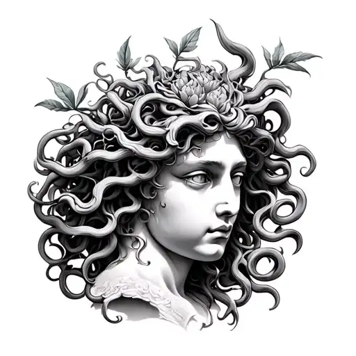 Medusa Statue Plants