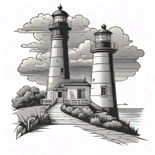 Lighthouse With Walkway