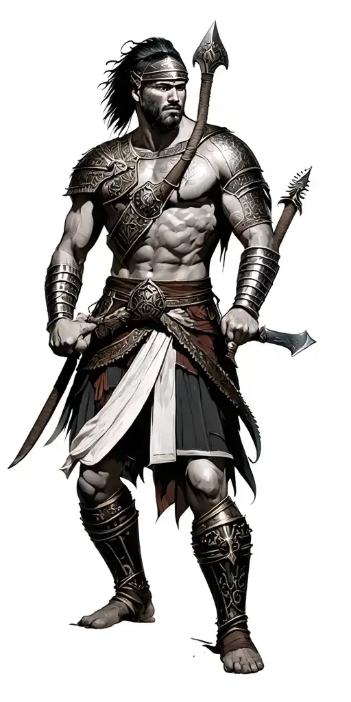 Gladiator Warrior Battling