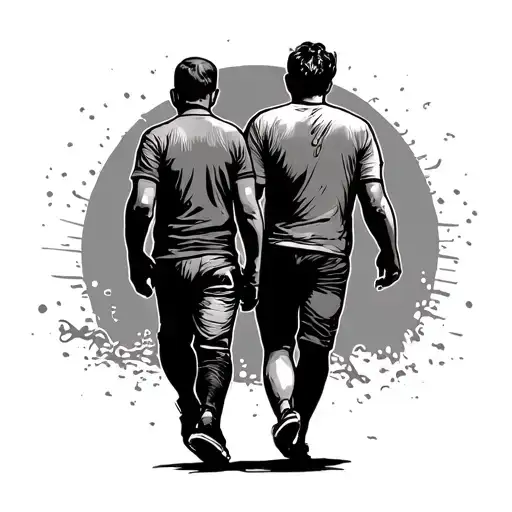 Father & Son Walking