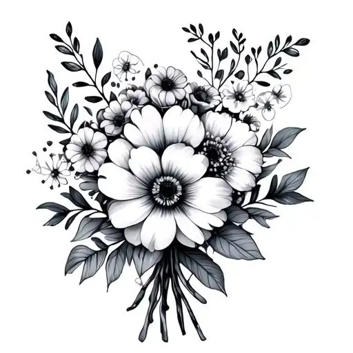 July And November Birth Flowe Bouquet Made