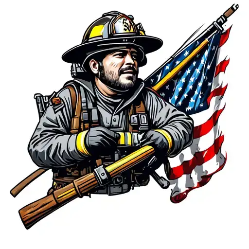 Firefighter Related And Patriotic