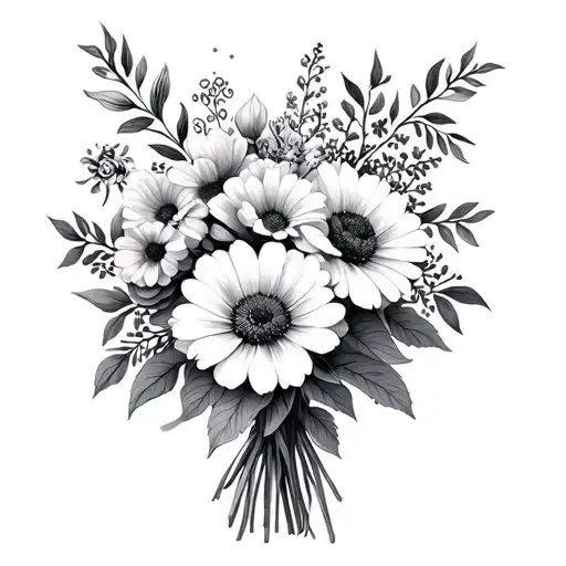 July And November Birth Flowe Bouquet Made