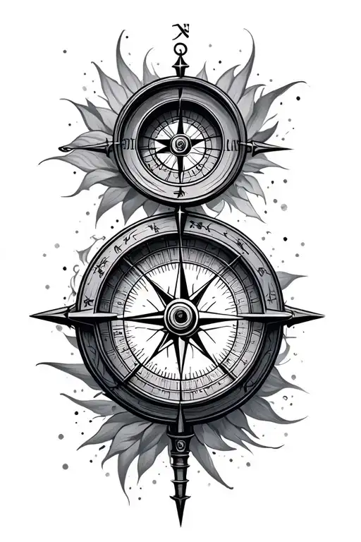 Compass With Japanese Righting