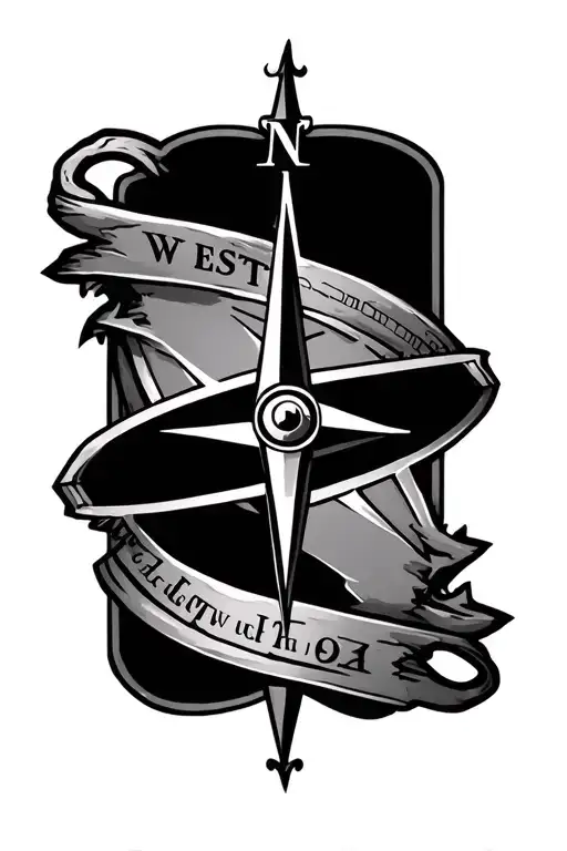 Compass With West Crest