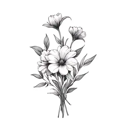 July And November Birth Flower Bouquet