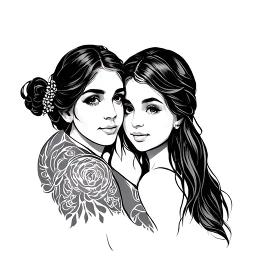 Mother And 2 Daughters