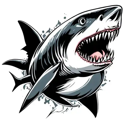 Shark Background With Spartan Warrior