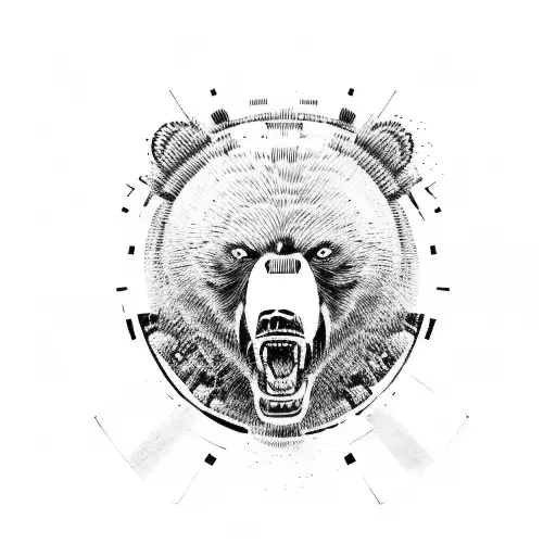 Samurai Fighting Bear