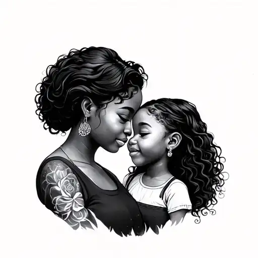 Black Mom And Daughter