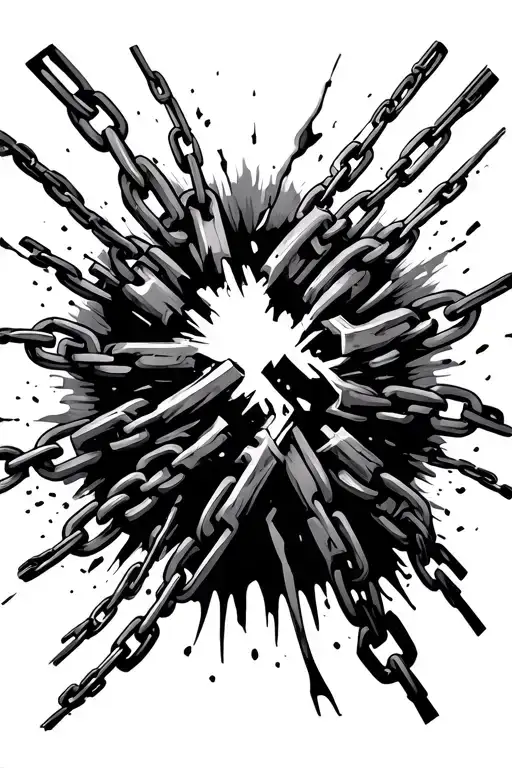Broken Chains Breaking And Bursting