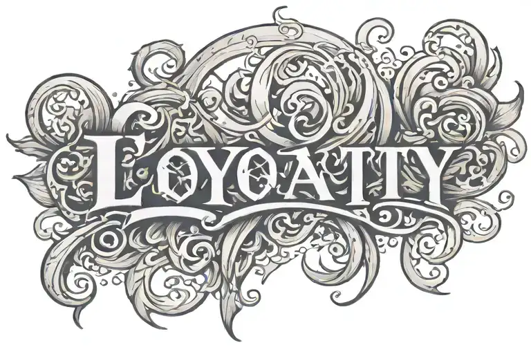 The Word 'Loyalty' Written In Bulky Fancy Writing
