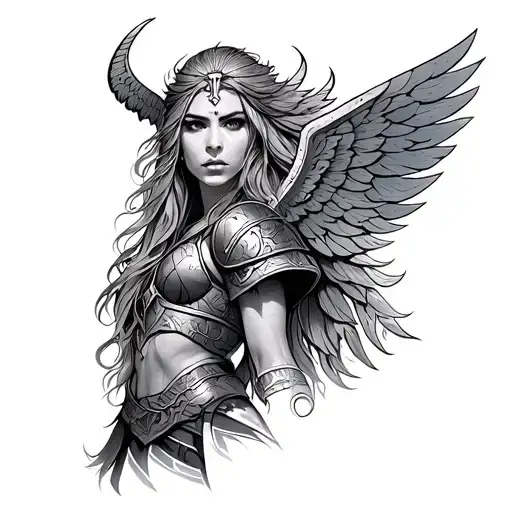 Viking Valkyrie Warrior Woman