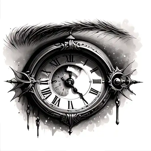 Eyes In Clock Inside
