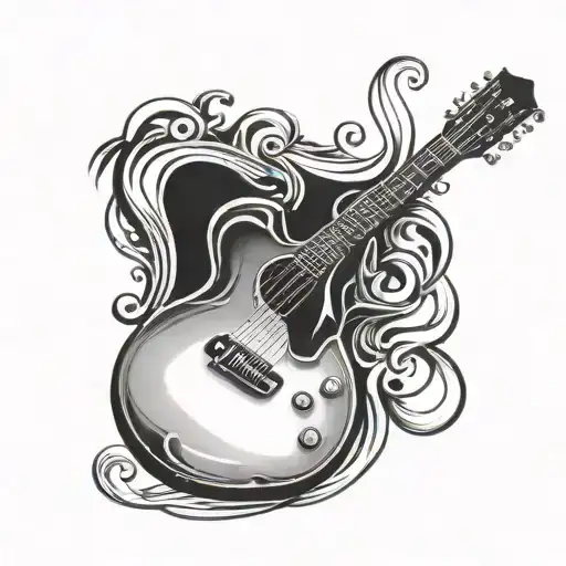 Guitar With Letters