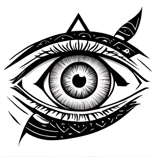 Evil Eye And Eye Of Horus And Hamsa And Eye Of Providence