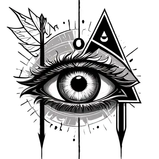 Evil Eye And Eye Of Horus And Hamsa And Eye Of Providence