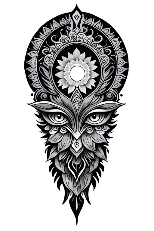 Symetrical Gemini Sign With Mendala Dedicated