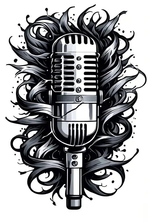 Electricity Flowing Microphone Intertwined