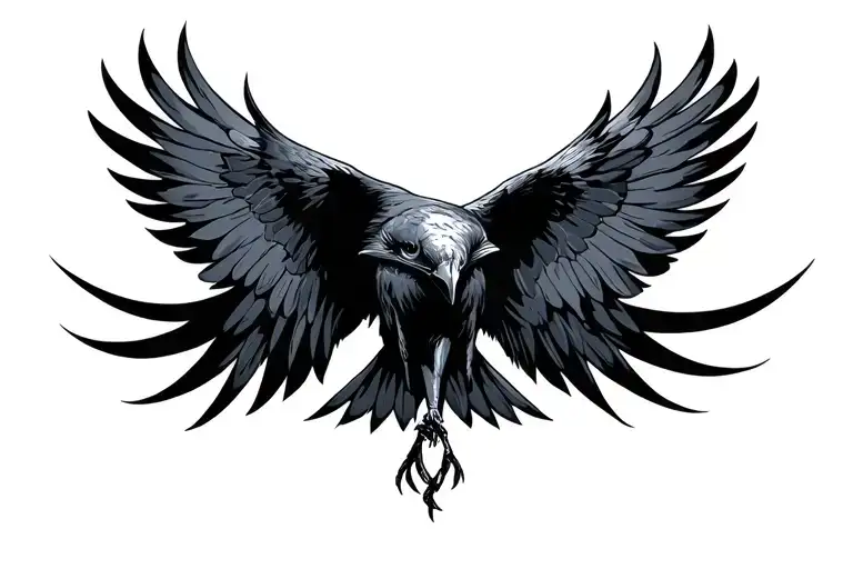 Raven Flying