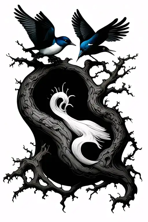 Poison Tree With Birds In It