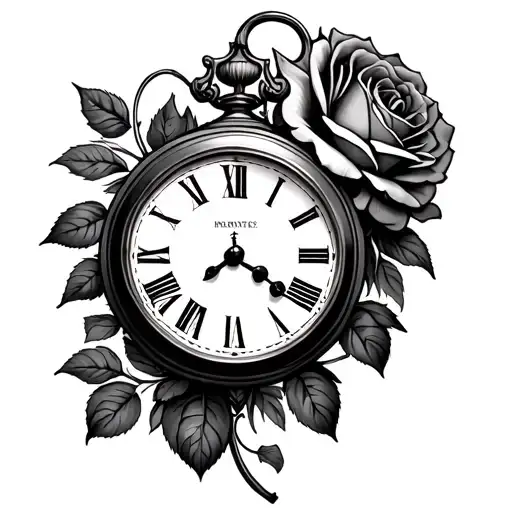 Clock And Roses