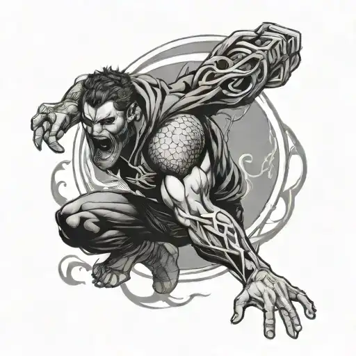 Iron Fist Tattoo And Berserk Symbol