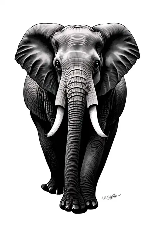 Forearm Tattoo Elephant