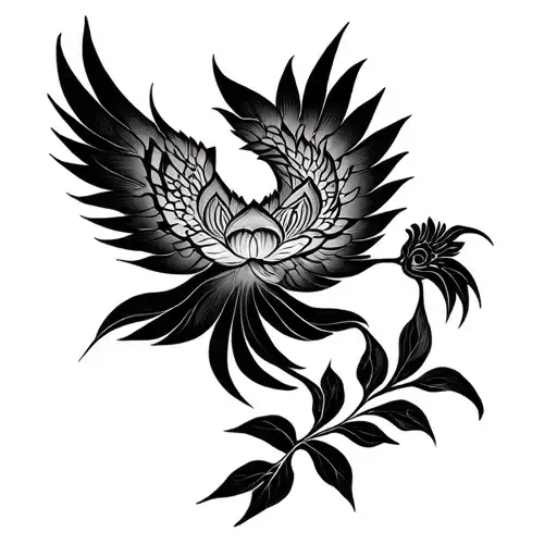 Phoenix Lotus Mandala Design