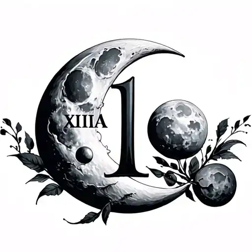 Moon And Roman Numeral 1