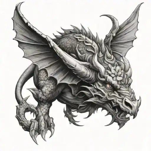 Mix Between A Dragon And A Bull