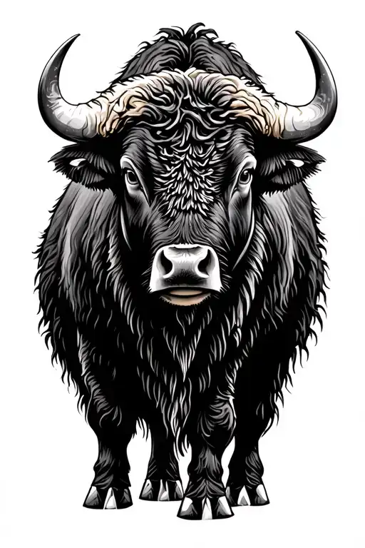 Buffalo Standing In Front