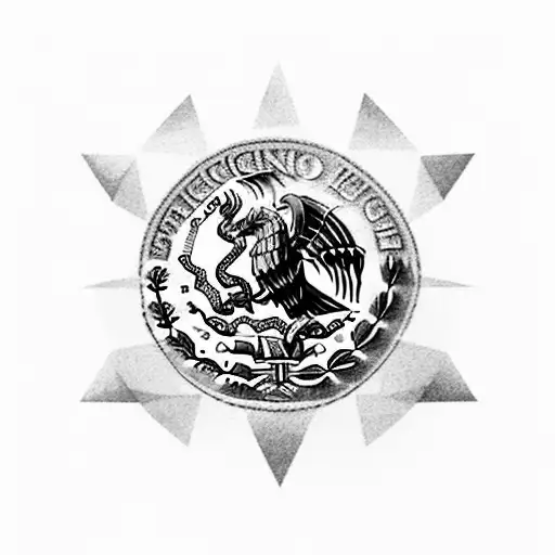 Mexican Flag Emblem