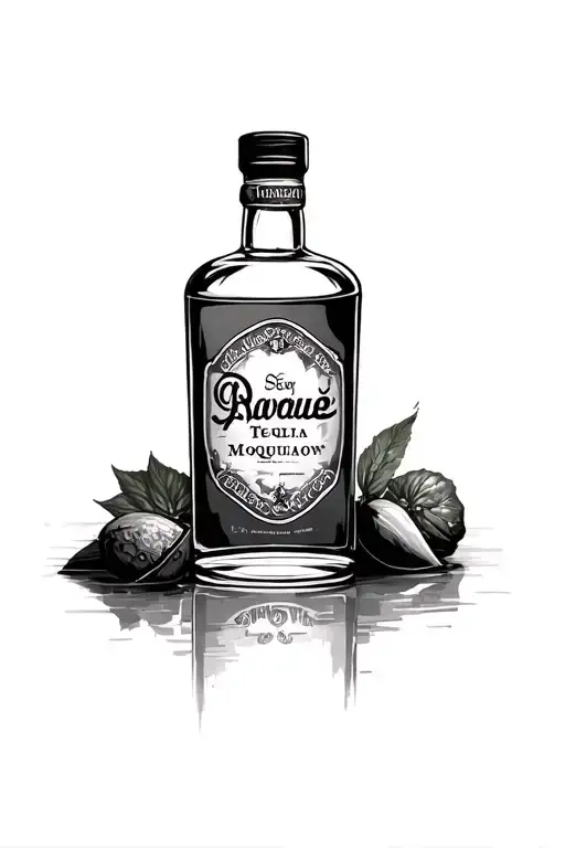 Sexy Morgue W Tequila Bottle