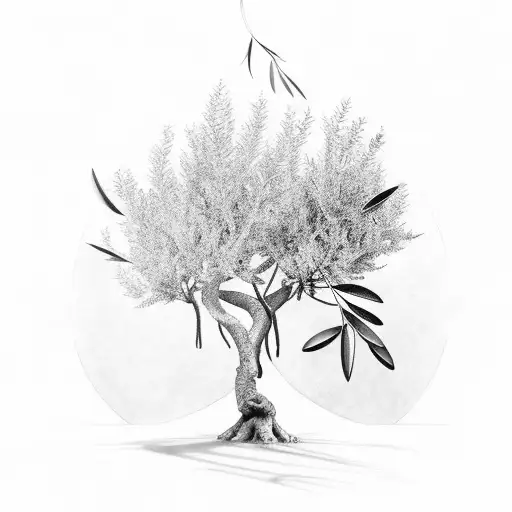 Olive Tree With 3 Leaves