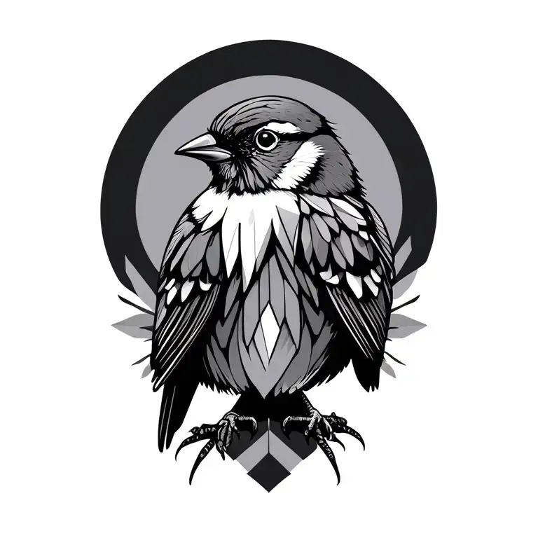 Sparrow Geometric Pattern Inspired Simple