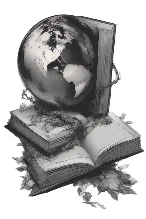 Earth In A Book Open Tree Growing