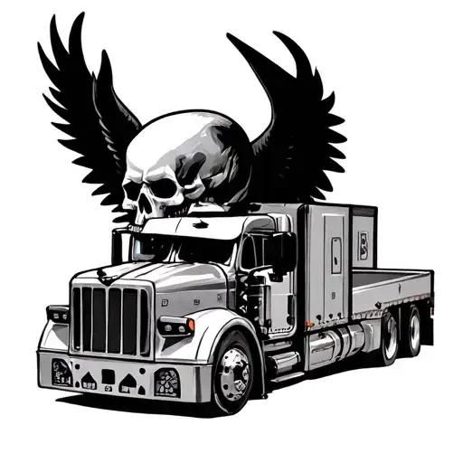 Truck Skull Cubes Demon Half Angel