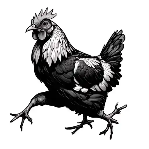 Black Guu Chasing Chicken Nigget