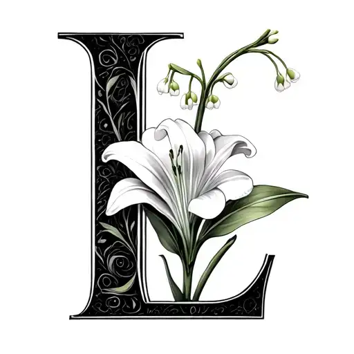 Lily Of The Valley Et Initiale L Letter
