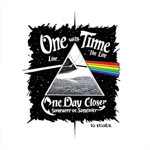 Pink Floyd's Time With The Line One Day Closer Written Somewhere On It