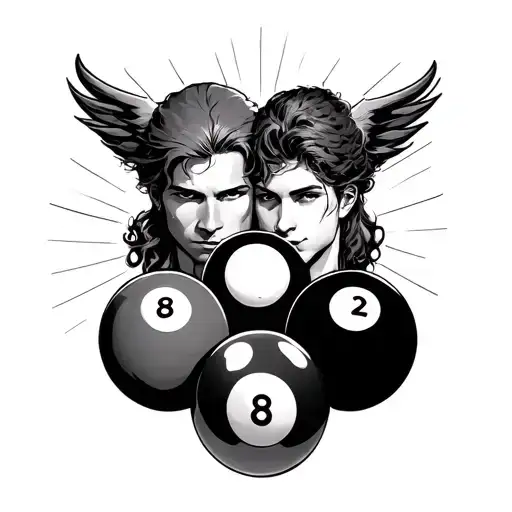 Tattoo Idea That Involves Brotherhood And Pool Balls