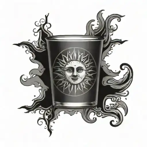 Shot Glass With Sun Inside