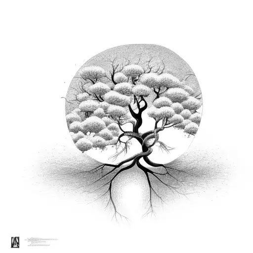 Tree Of Life With Female Body Instead Of Stem