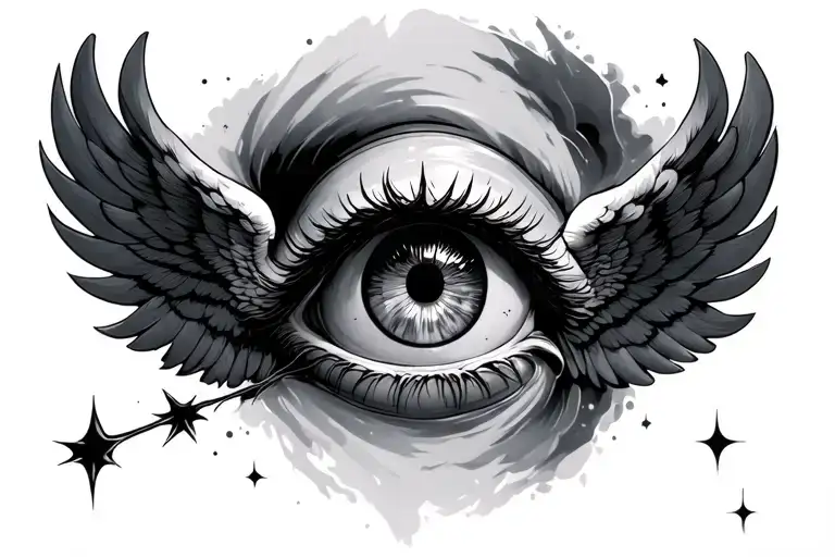 Fallen Angel Eye Looking